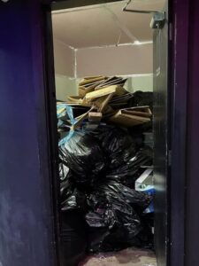 Professional rubbish removal service in City of London EC4R - Junk Guy team clearing business waste from The Steel Yard on Allhallows Lane