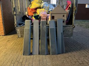 Junk Guy rubbish removal truck in Tilbury showing licensed waste carriers vehicle for RM18 Essex service