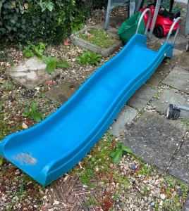 Old garden slide removal Ravens Close BR2 children's play equipment clearance Kent