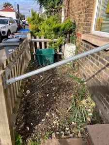 Clean residential garden area in Croydon after professional rubbish removal and waste clearance service