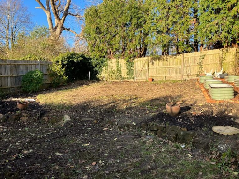 Cleared patio area after garden clearance service in Pembury, Kent TN2