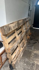 Wooden pallet removed as bulky waste during rubbish clearance in Tonbridge